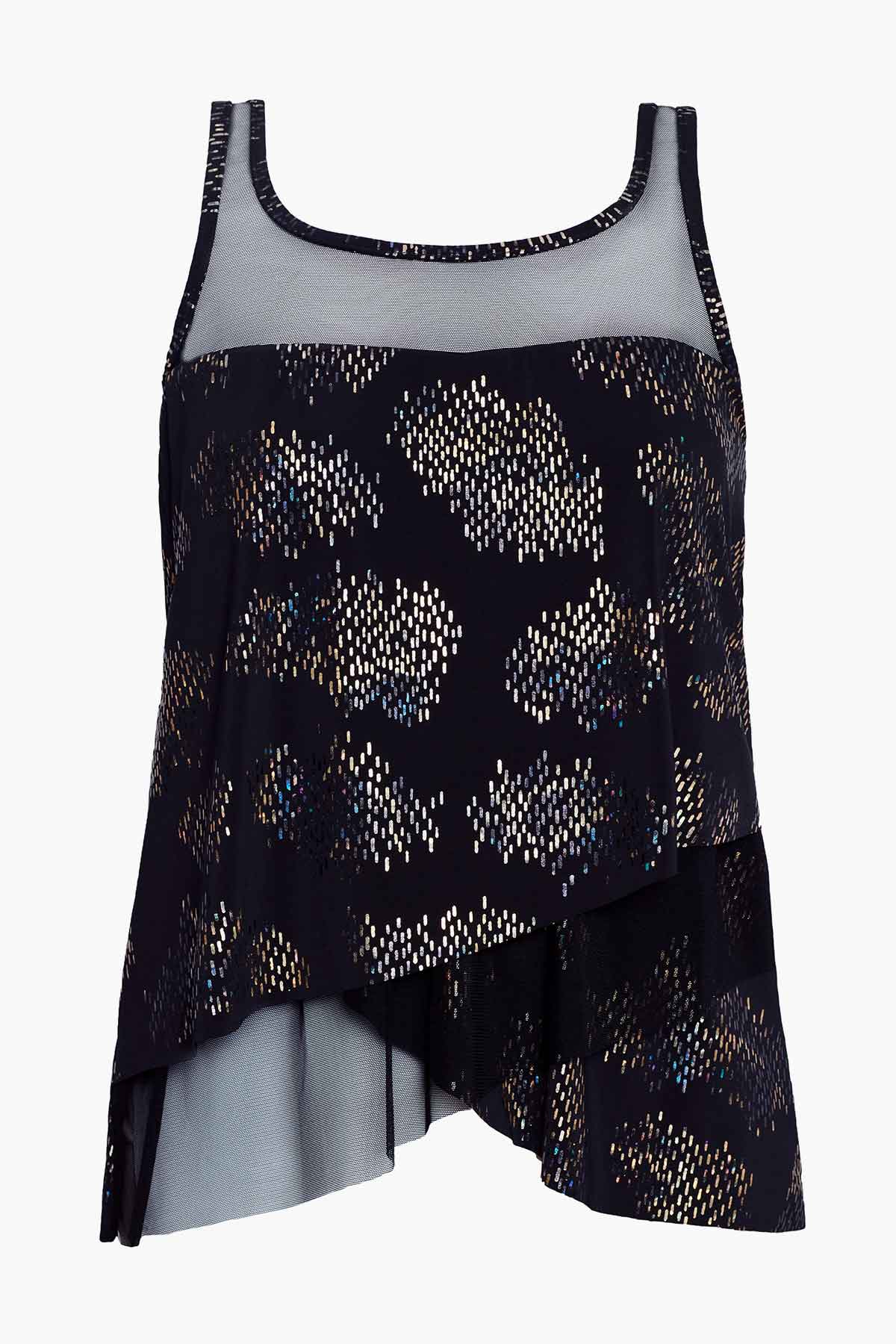 Iridium Mirage Tankini Black/Multi | Miraclesuit