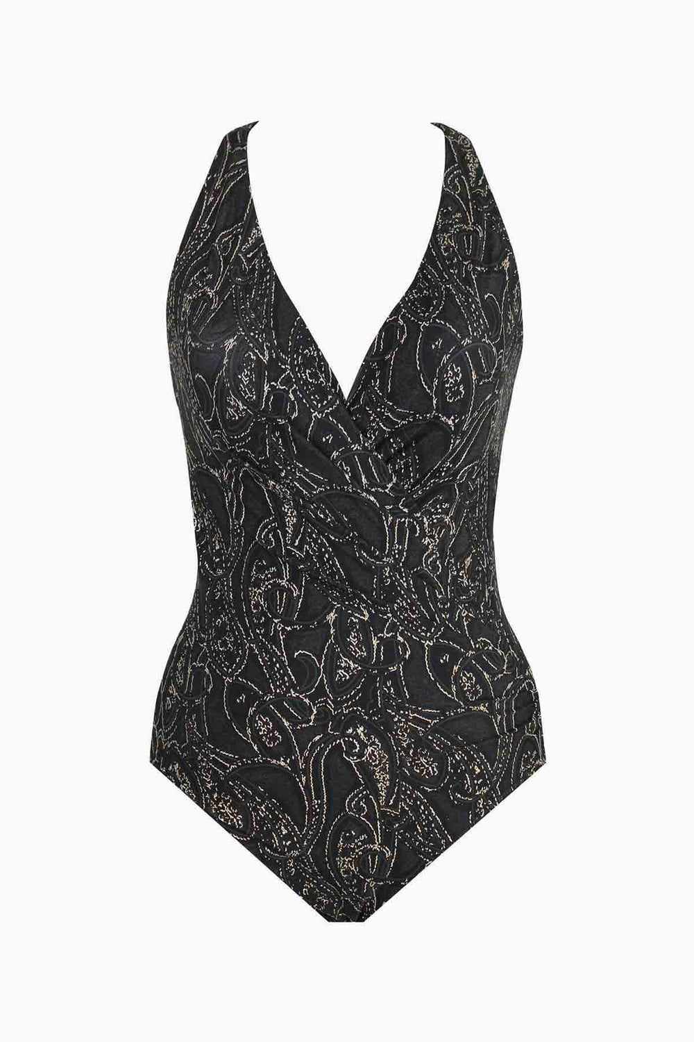 Sultana Wrapsody One Piece Swimsuit Black | Miraclesuit