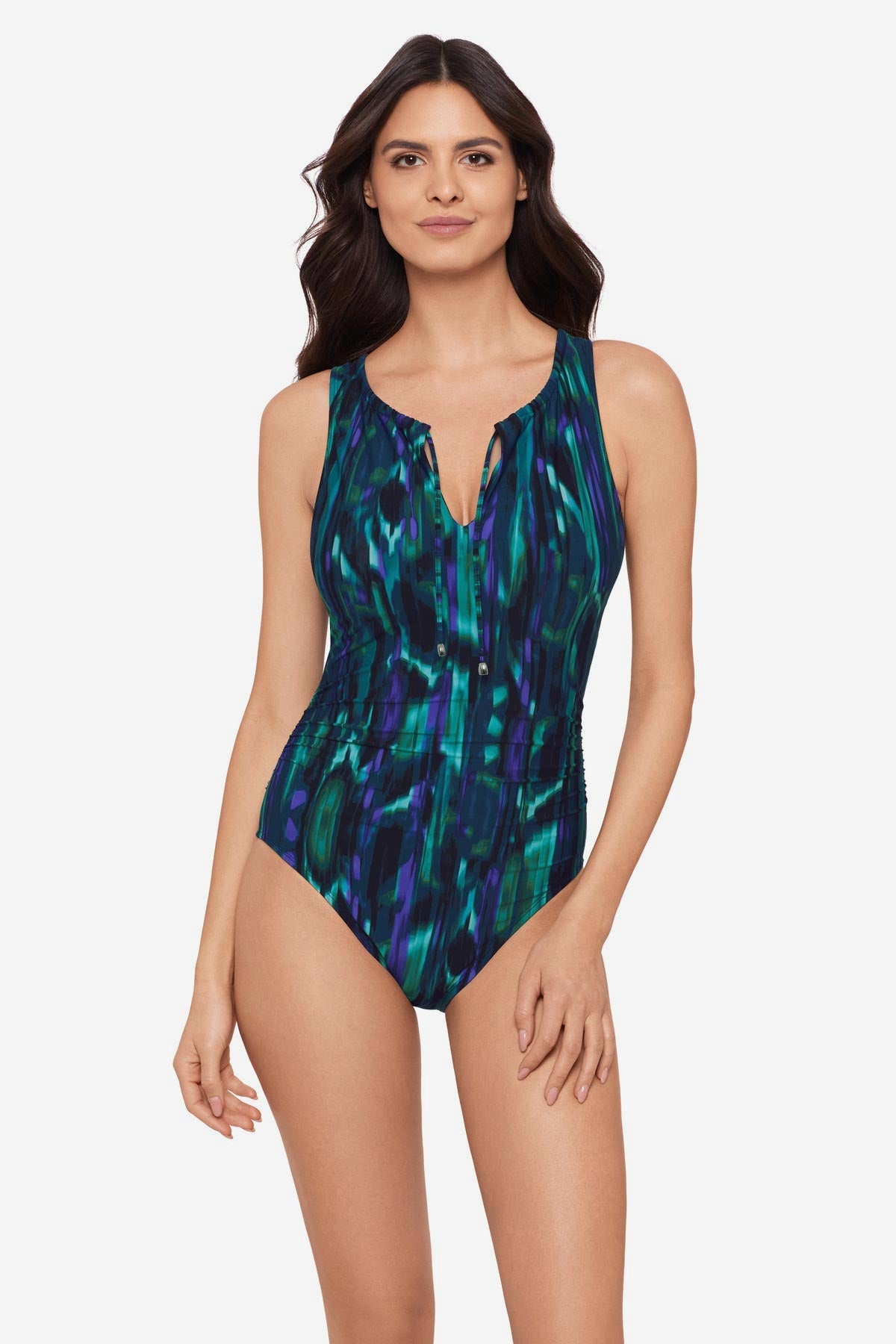 Magicsuit Rainfall Deedee One Piece Swimsuit Black/Multi | Miraclesuit