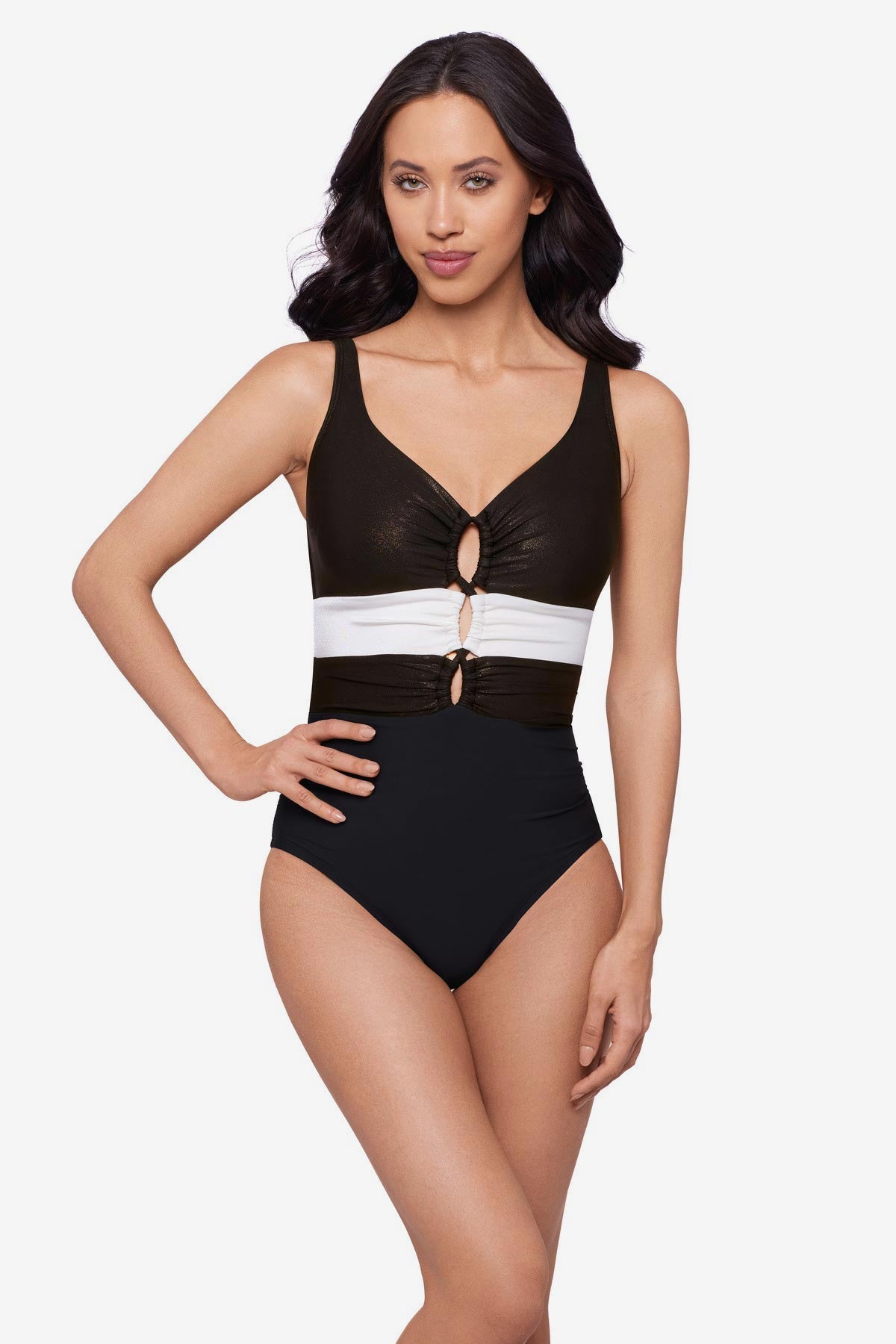 Magicsuit Block Party Alice One Piece Swimsuit Black | Miraclesuit