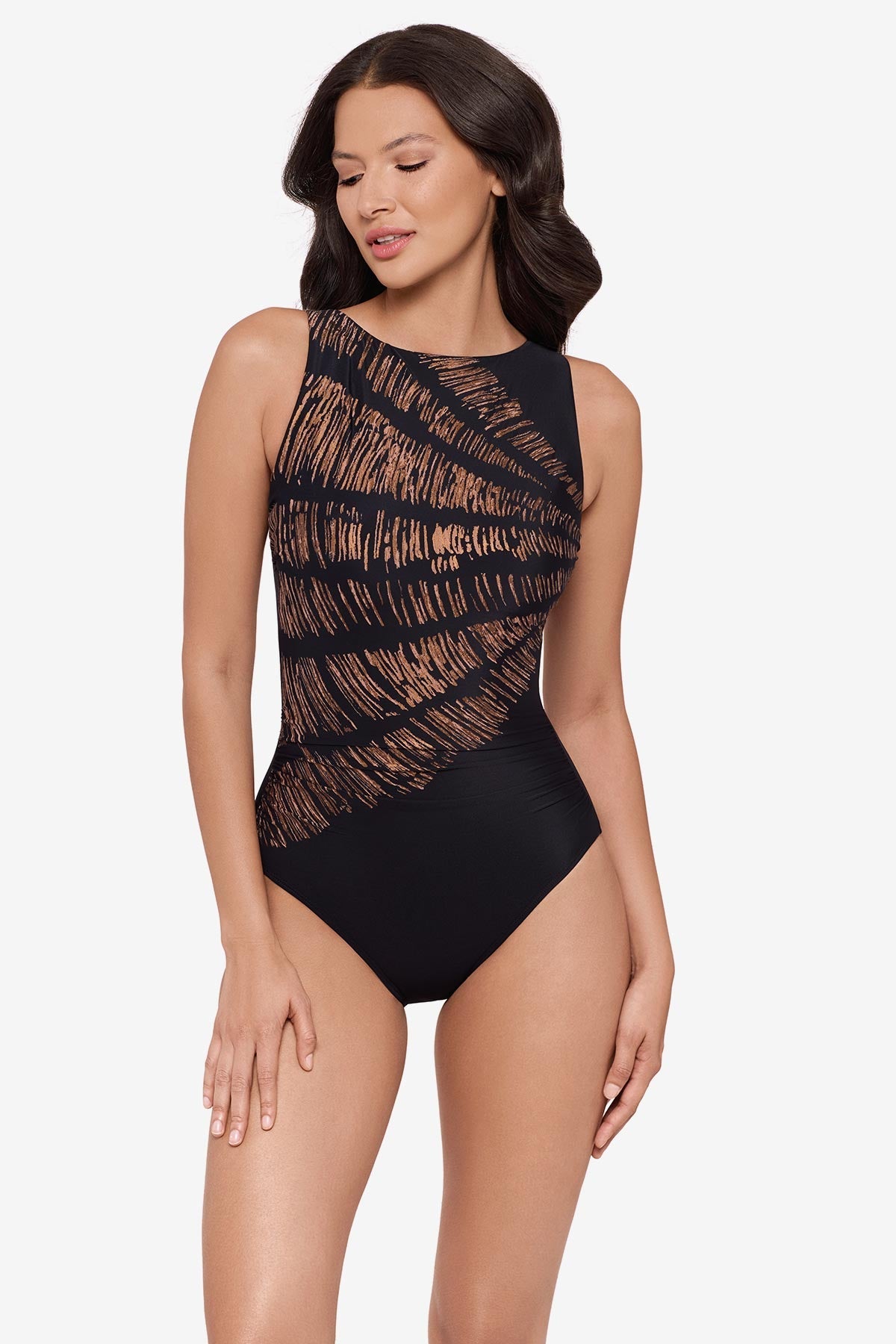 Regatta One Piece Swimsuit in Costa D' Oro Black | Miraclesuit