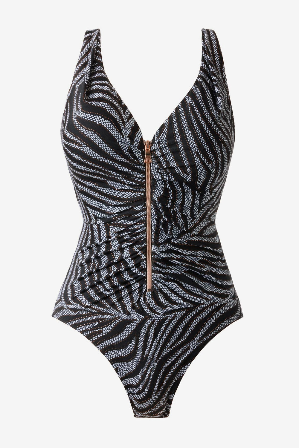Zipt One Piece Swimsuit in Zirconic Black/White | Miraclesuit