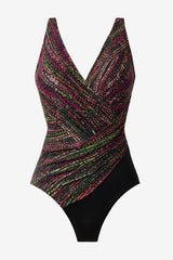Plus Size Oceanus One Piece Swimsuit in Light Show Black/Multi | Miraclesuit