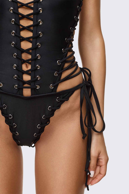 Minga London Bad Decisions Lace-up Swimsuit