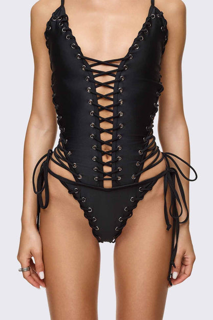 Minga London Bad Decisions Lace-up Swimsuit