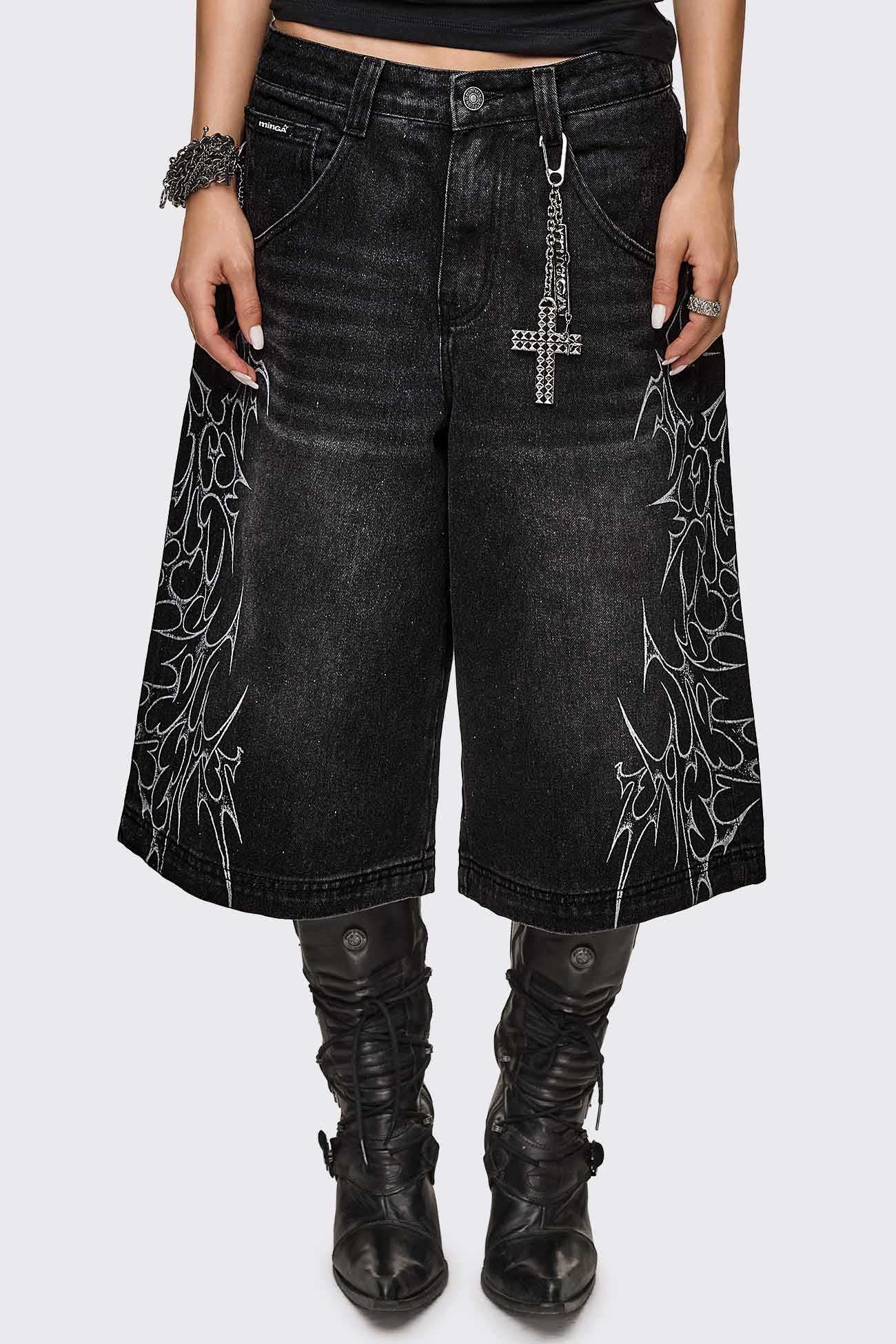 Minga London Blaze Graphic Washed Jorts