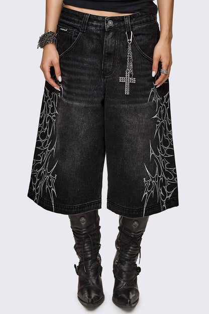 Minga London Blaze Graphic Washed Jorts