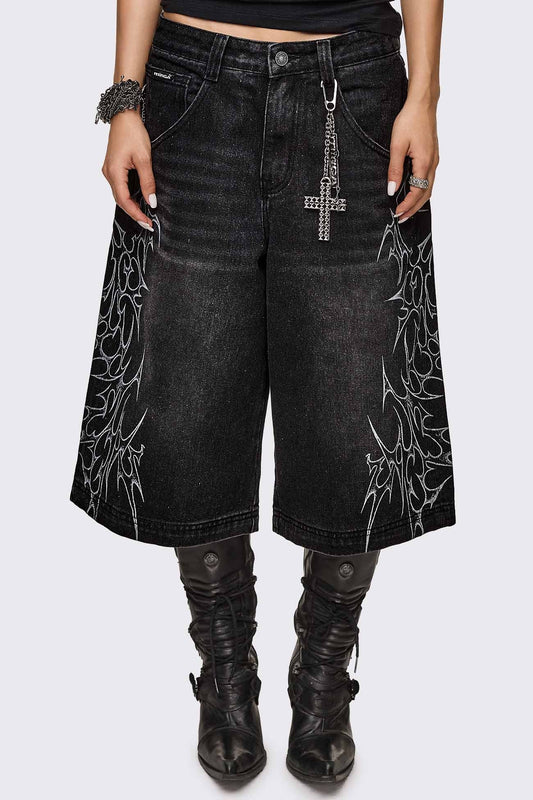 Minga London Blaze Graphic Washed Jorts