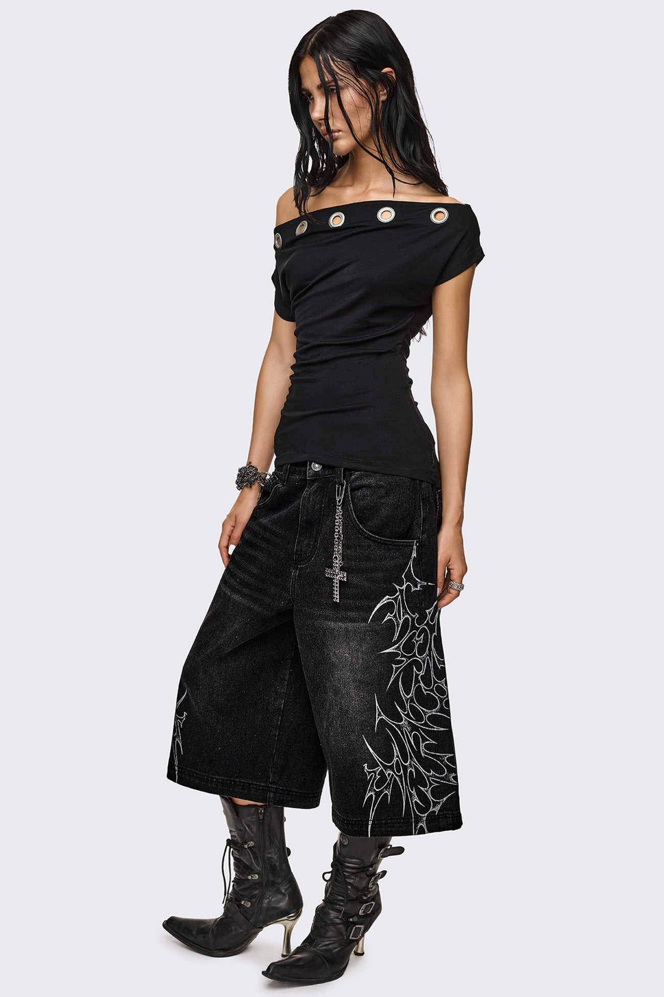 Minga London Blaze Graphic Washed Jorts