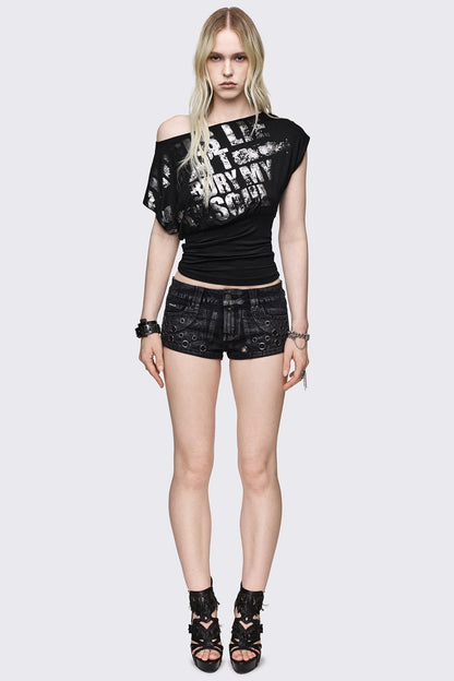 Minga London Void Mini Denim Shorts