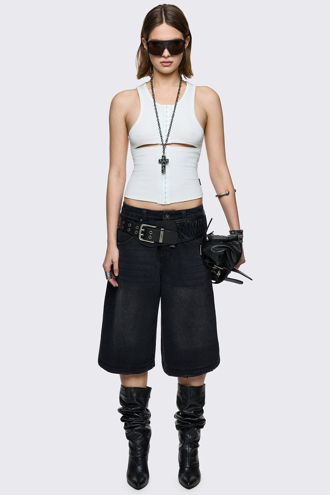 Minga London Black Washed Jorts