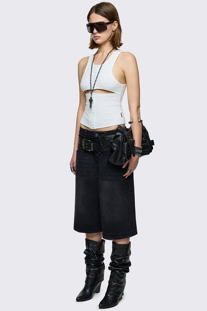 Minga London Black Washed Jorts