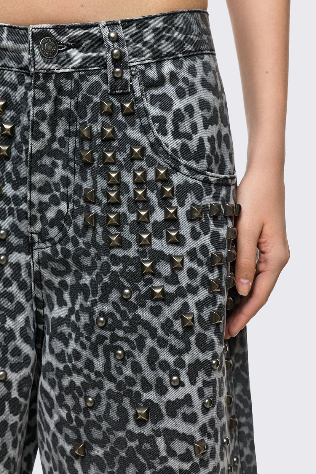 Minga London Leopard Studded Jorts