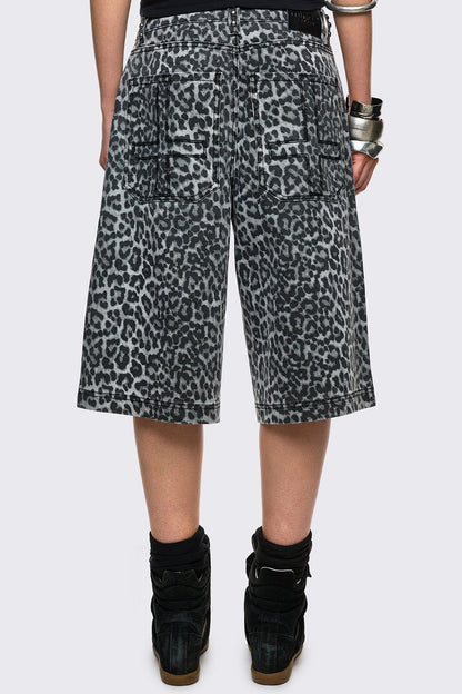 Minga London Leopard Studded Jorts
