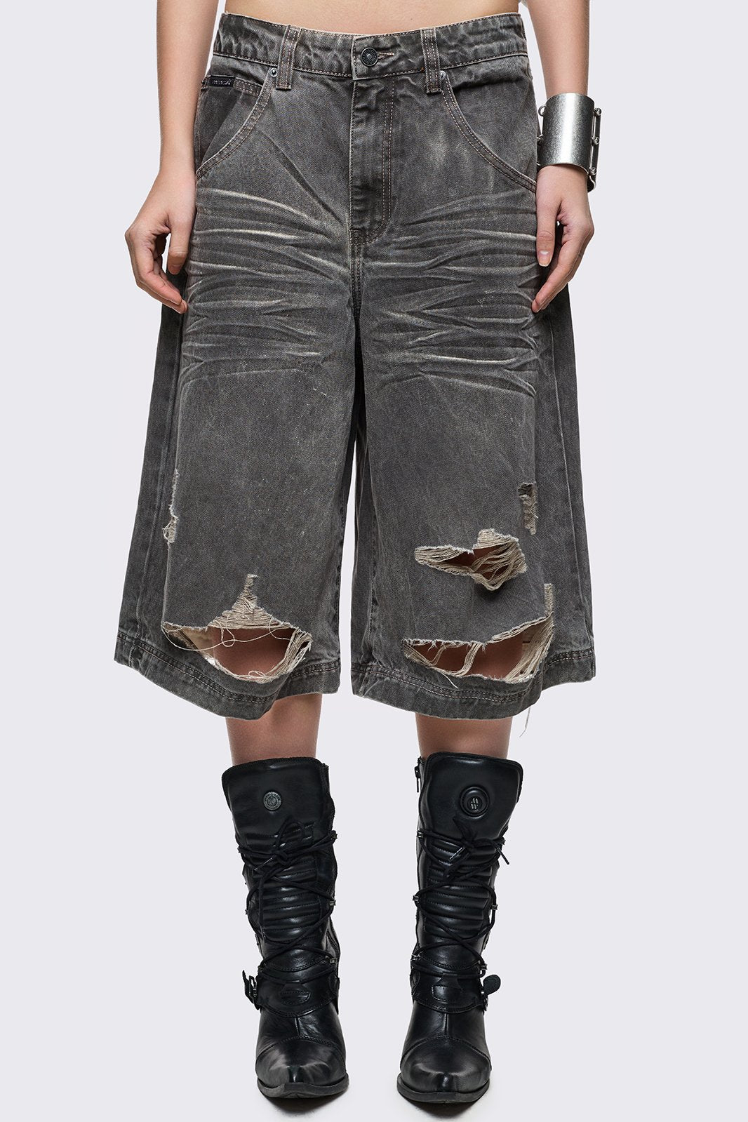 Minga London Smoke Grey Washed Jorts