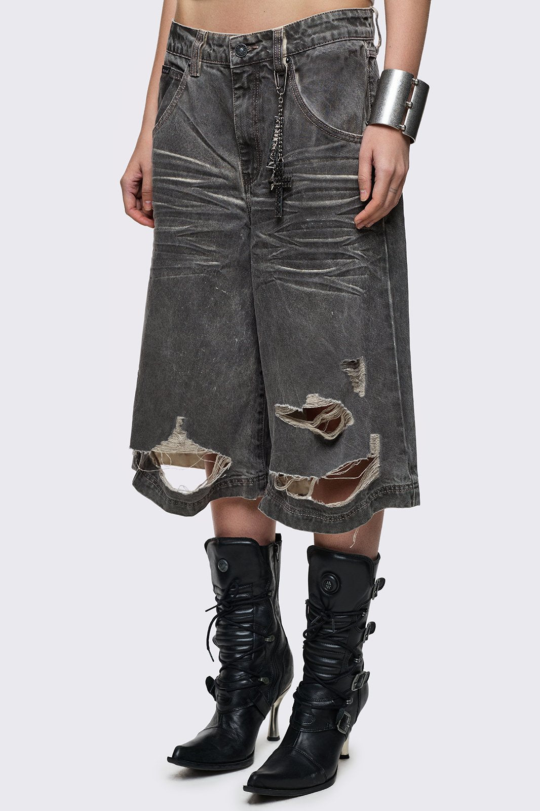 Minga London Smoke Grey Washed Jorts