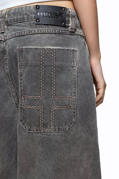 Minga London Smoke Grey Washed Jorts