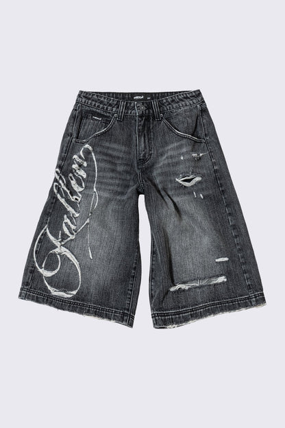Minga London Fallen Distressed Jorts