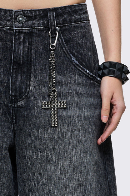 Minga London Worn Black Washed Jorts