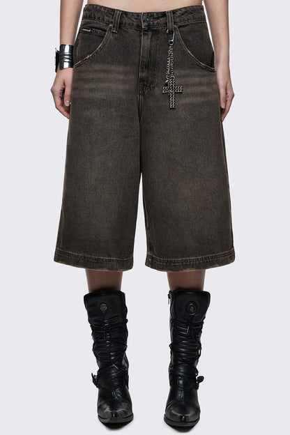 Minga London Brown Washed Jorts