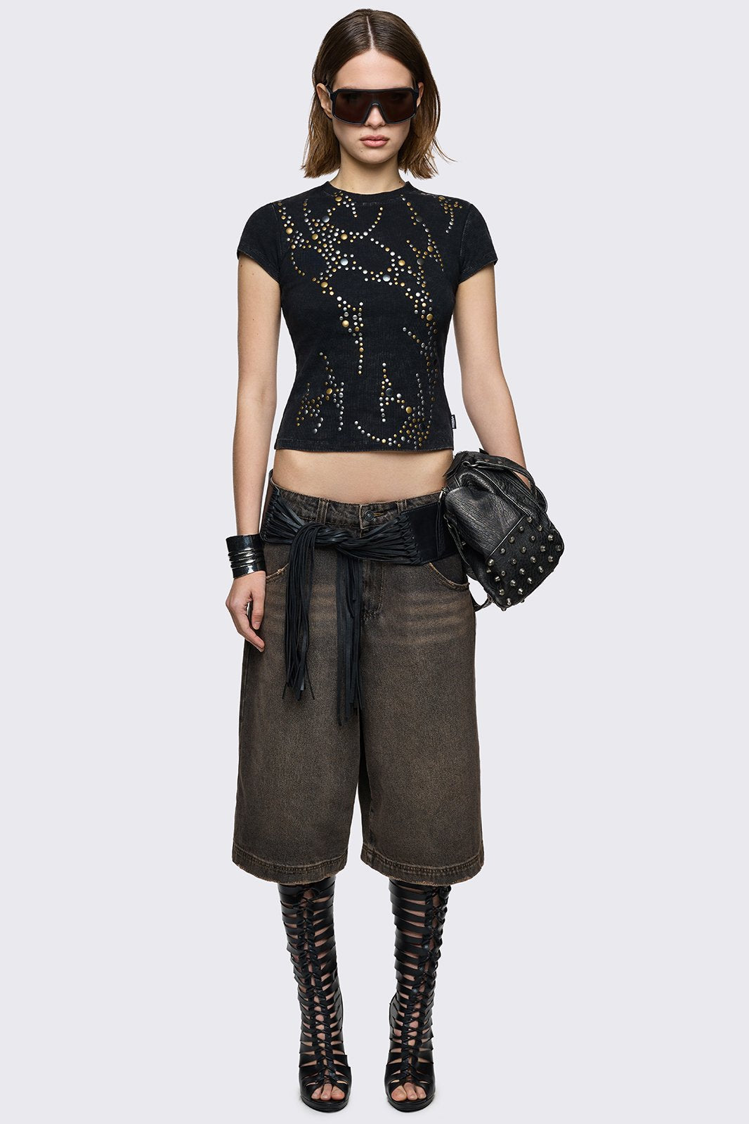 Minga London Brown Washed Jorts