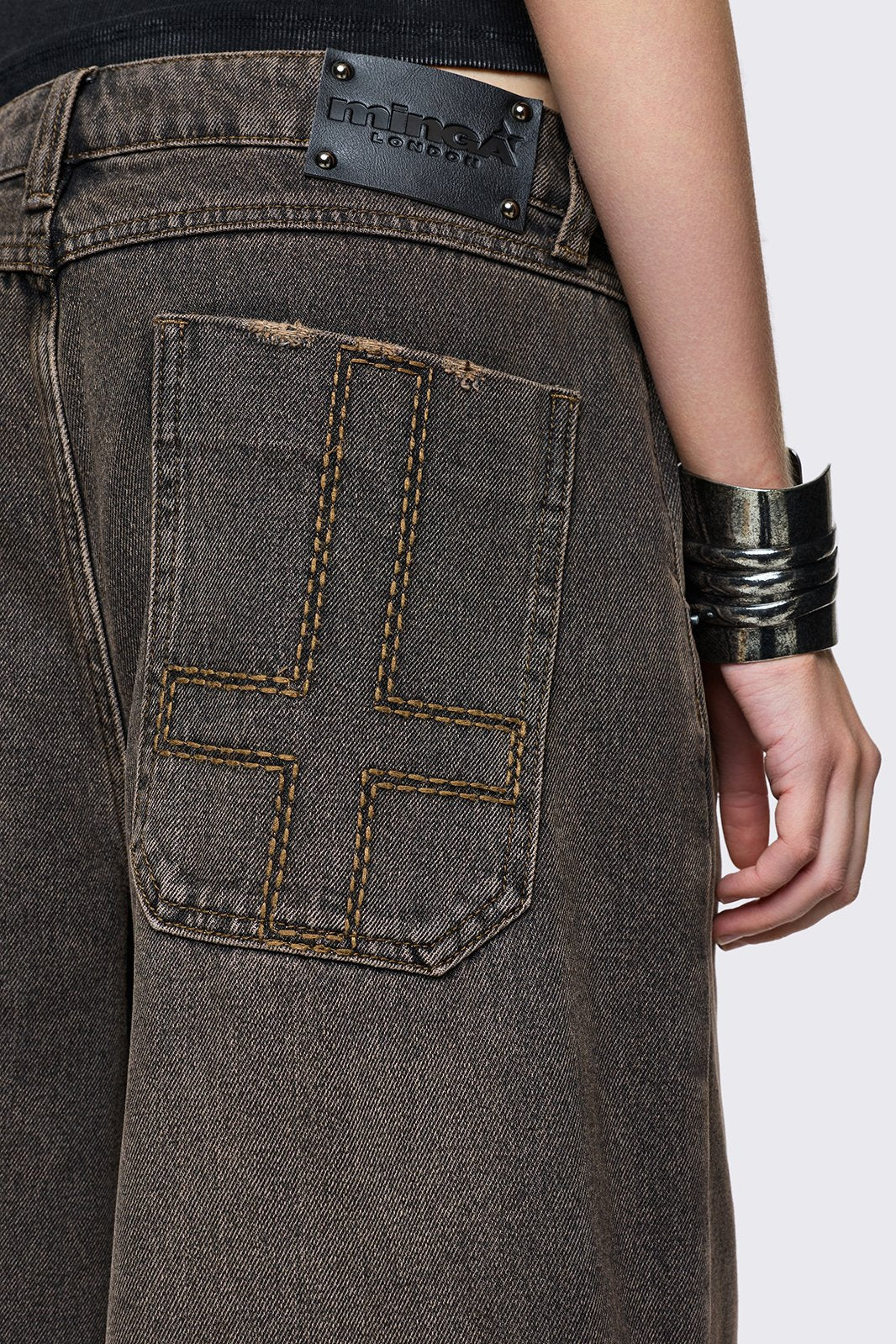 Minga London Brown Washed Jorts