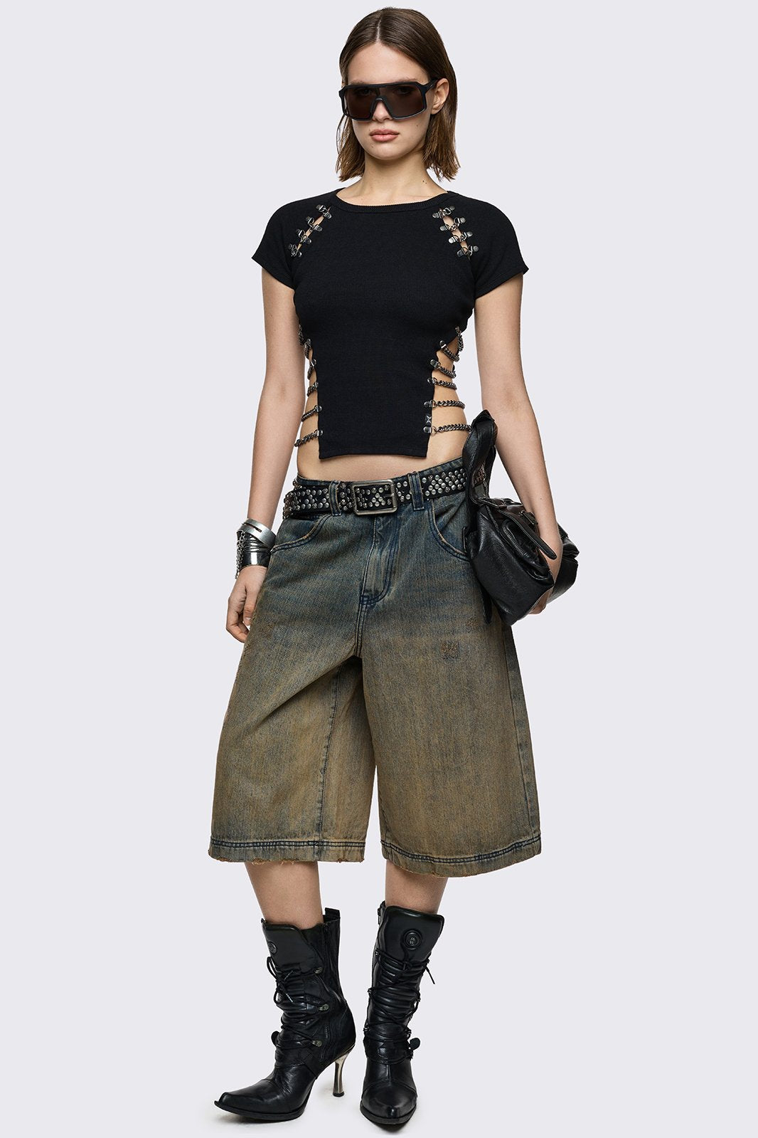 Minga London Dust Ombre Washed Jorts