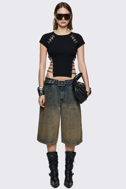 Minga London Dust Ombre Washed Jorts