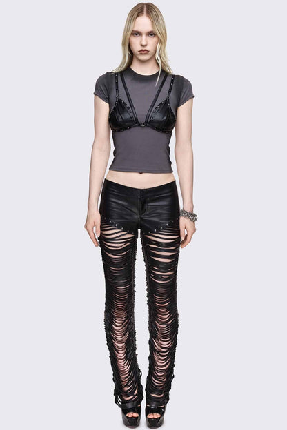 Minga London Mutiny Layered Studded Bralet Top