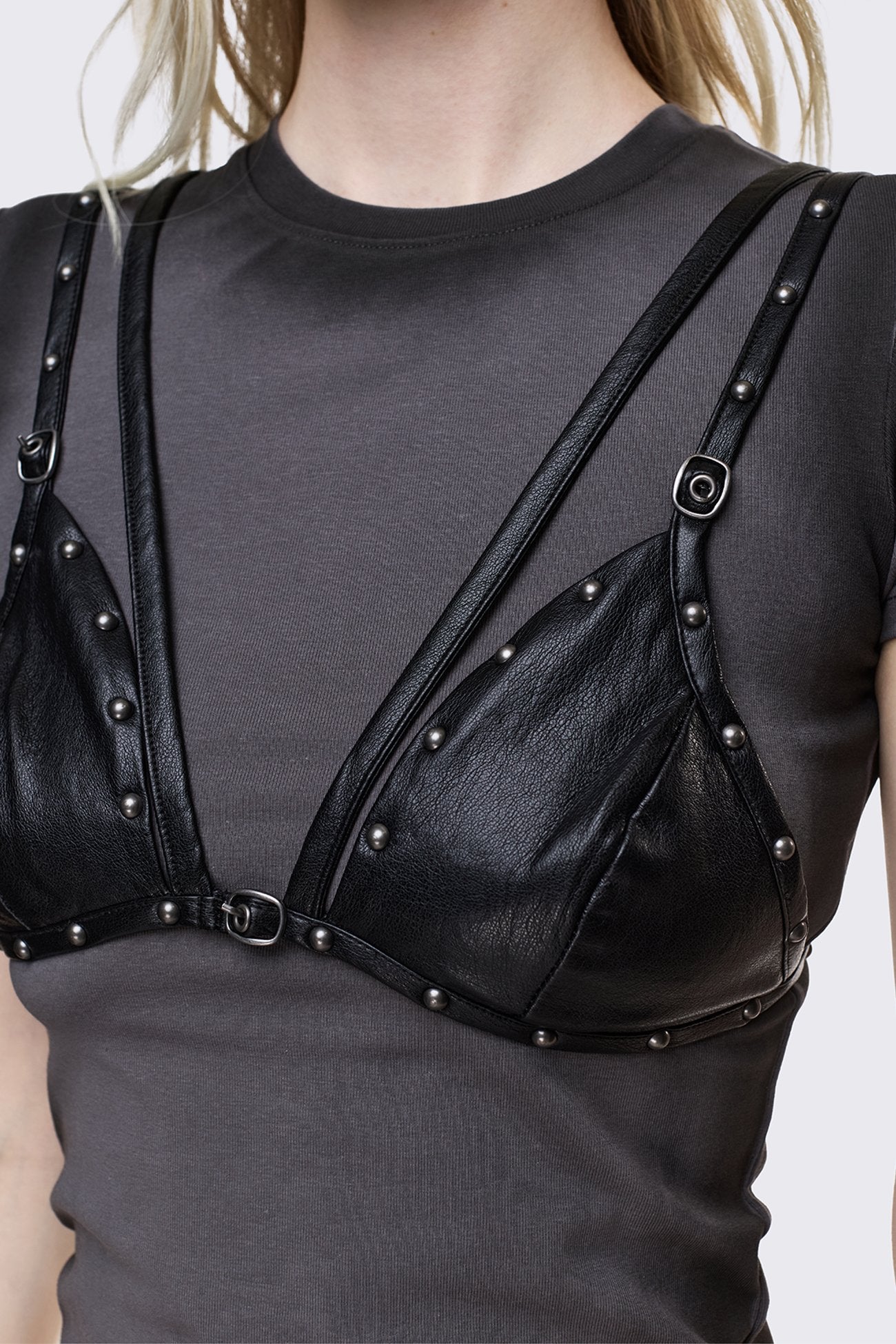 Minga London Mutiny Layered Studded Bralet Top