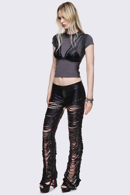 Minga London Mutiny Layered Studded Bralet Top