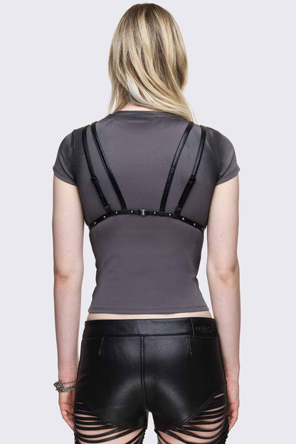 Minga London Mutiny Layered Studded Bralet Top