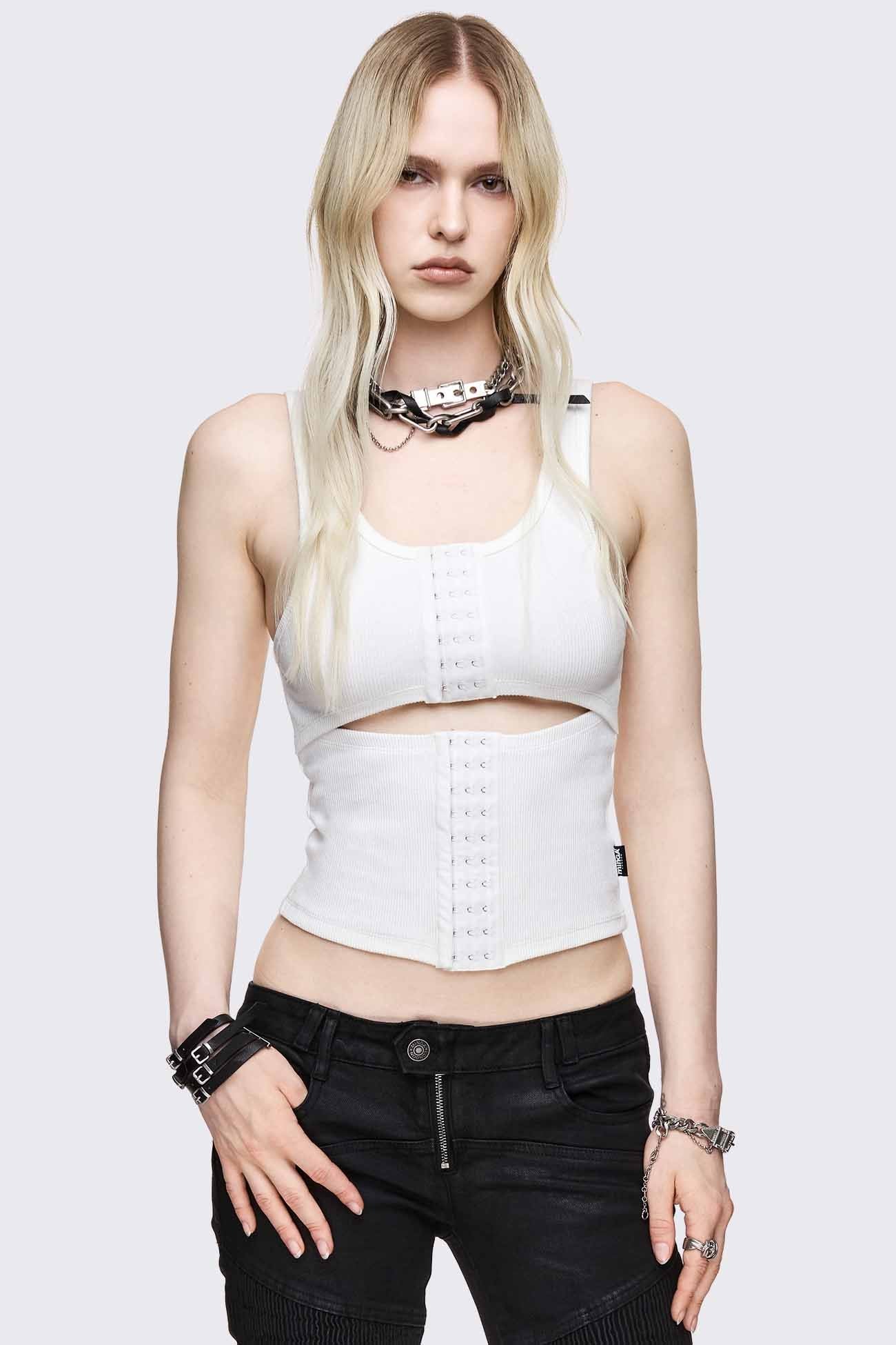 Minga London No Escape White Vest Top