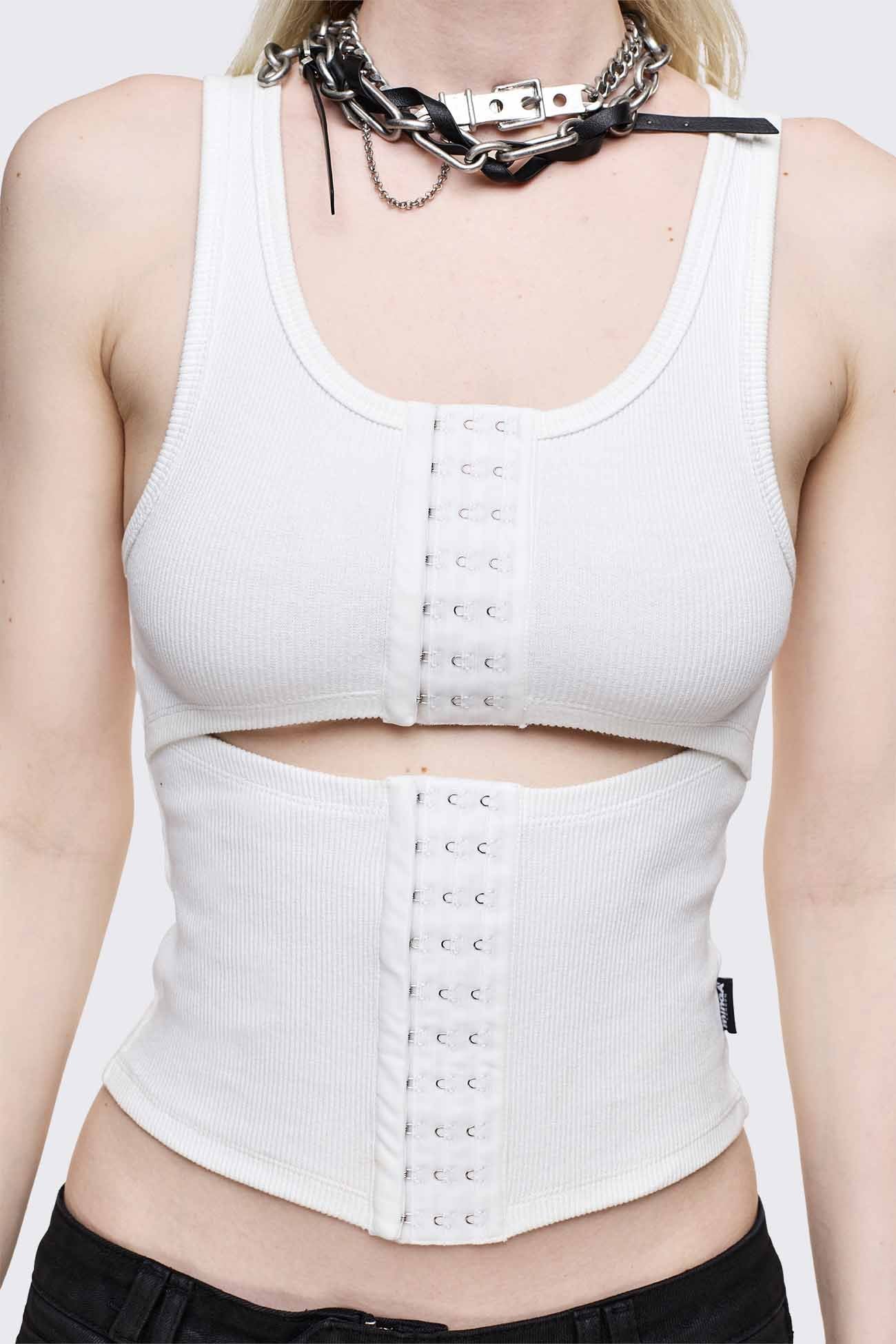 Minga London No Escape White Vest Top
