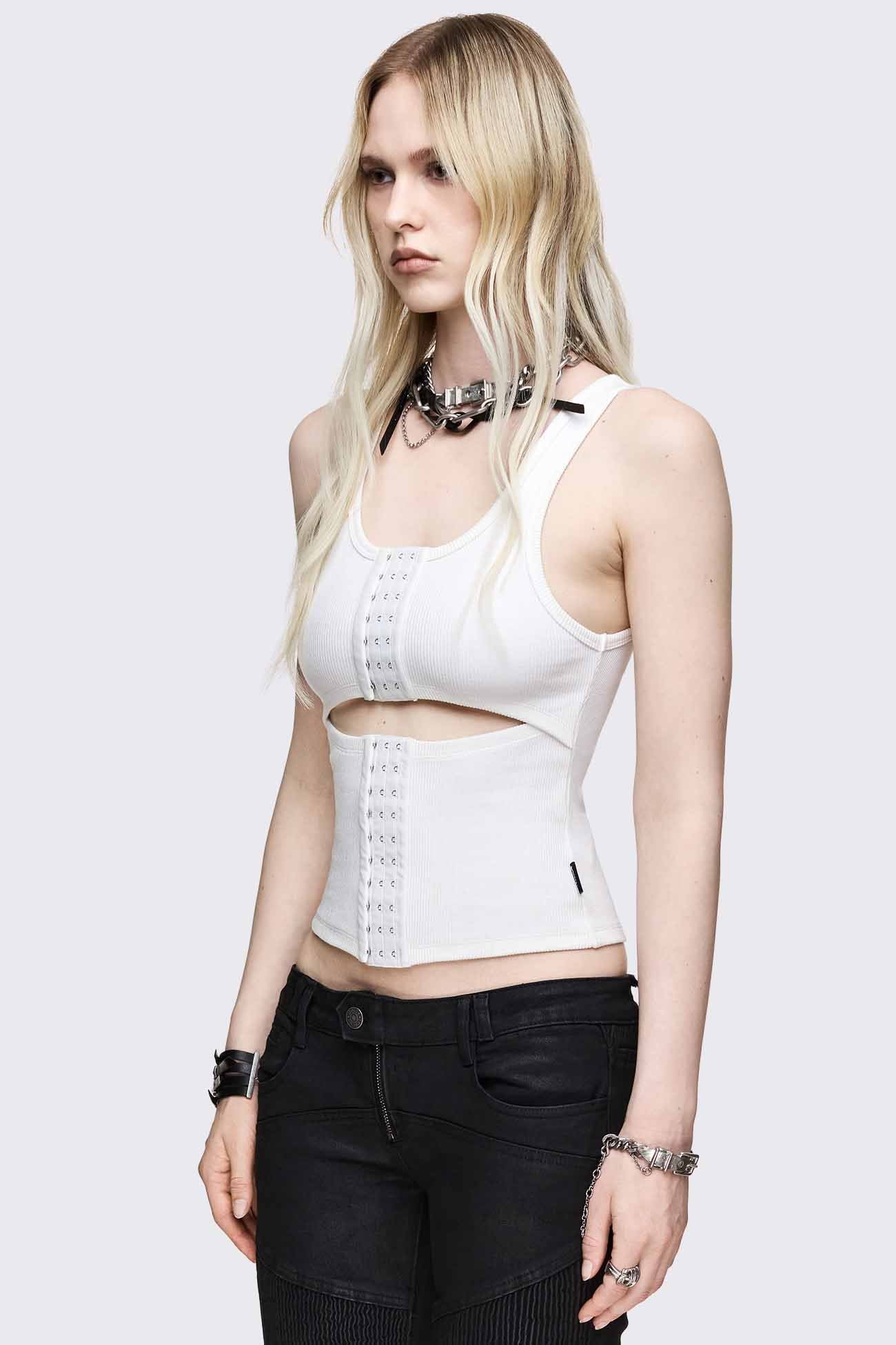 Minga London No Escape White Vest Top