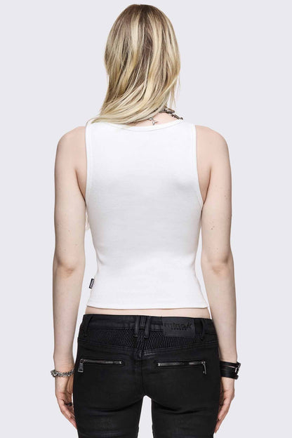 Minga London No Escape White Vest Top