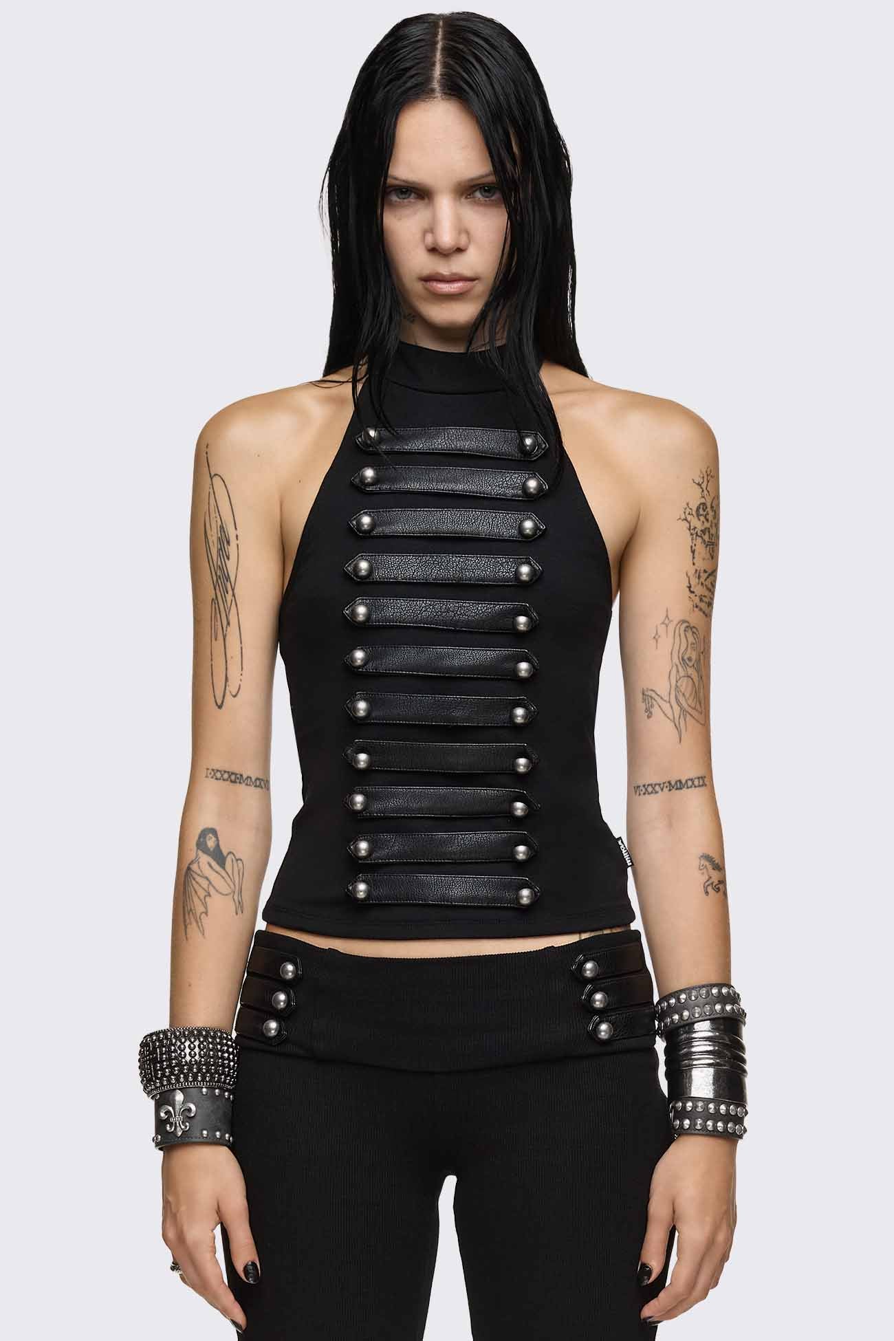 Minga London Corsair Military Halter Top