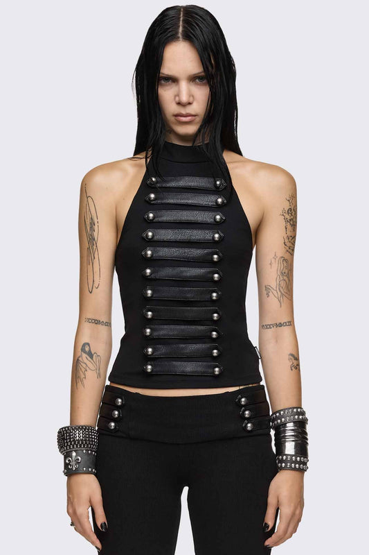 Minga London Corsair Military Halter Top