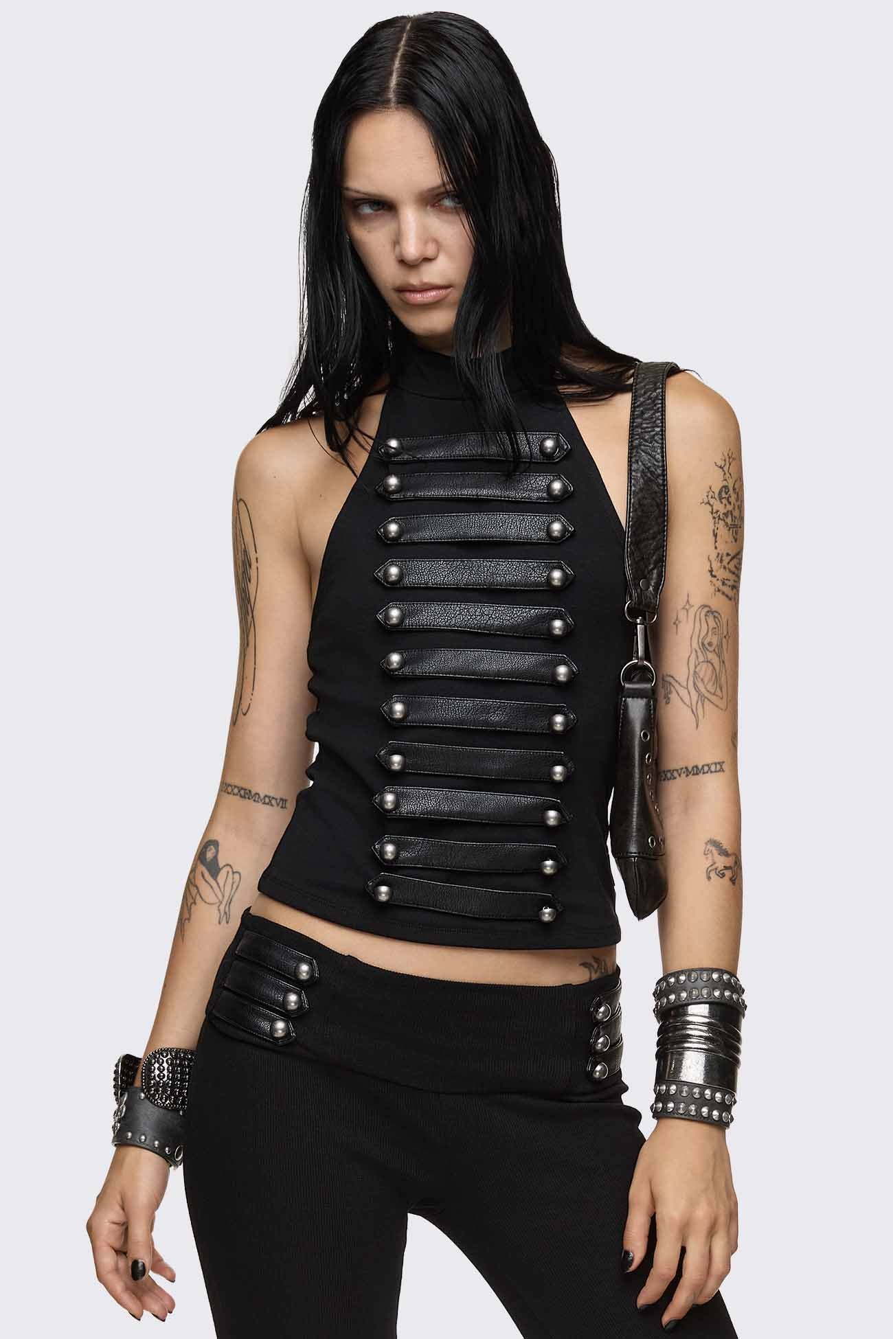 Minga London Corsair Military Halter Top