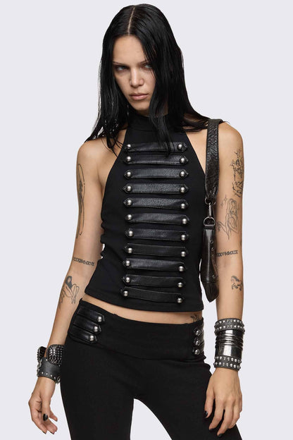 Minga London Corsair Military Halter Top