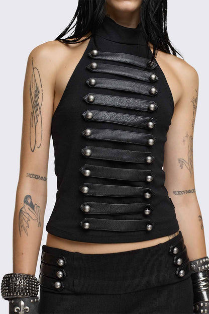 Minga London Corsair Military Halter Top