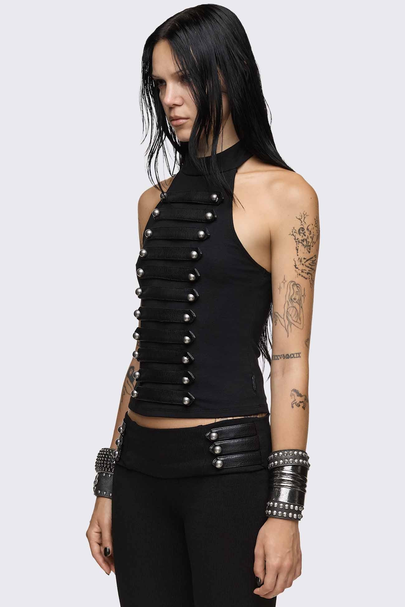Minga London Corsair Military Halter Top