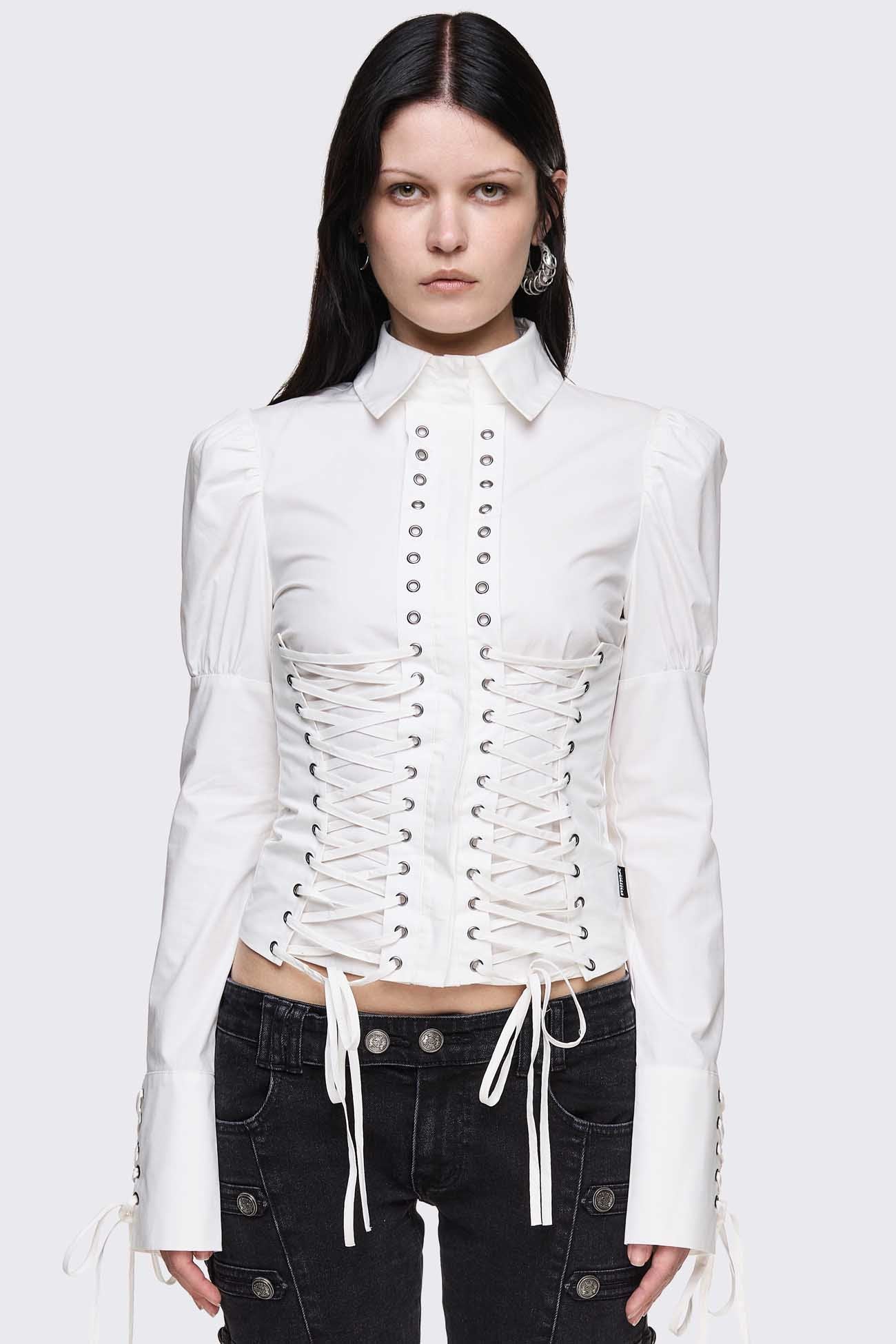 Minga London Lithium Lace-Up Top