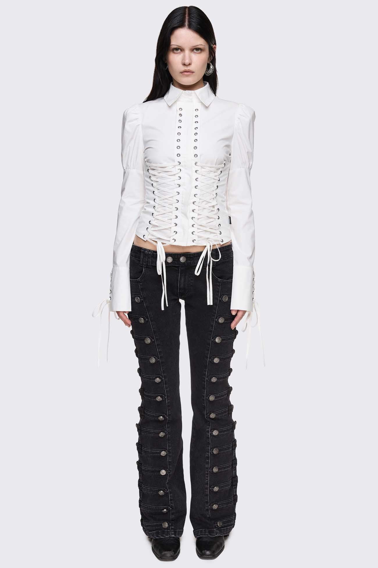 Minga London Lithium Lace-Up Top