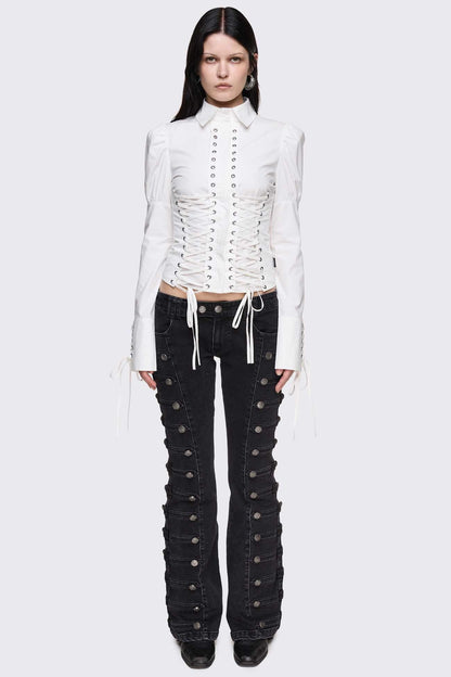 Minga London Lithium Lace-Up Top