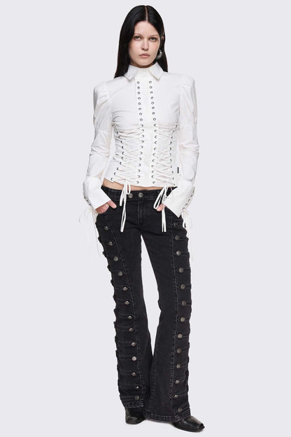 Minga London Lithium Lace-Up Top