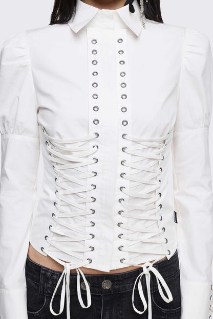 Minga London Lithium Lace-Up Top
