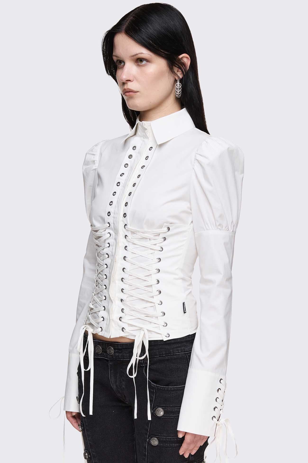 Minga London Lithium Lace-Up Top