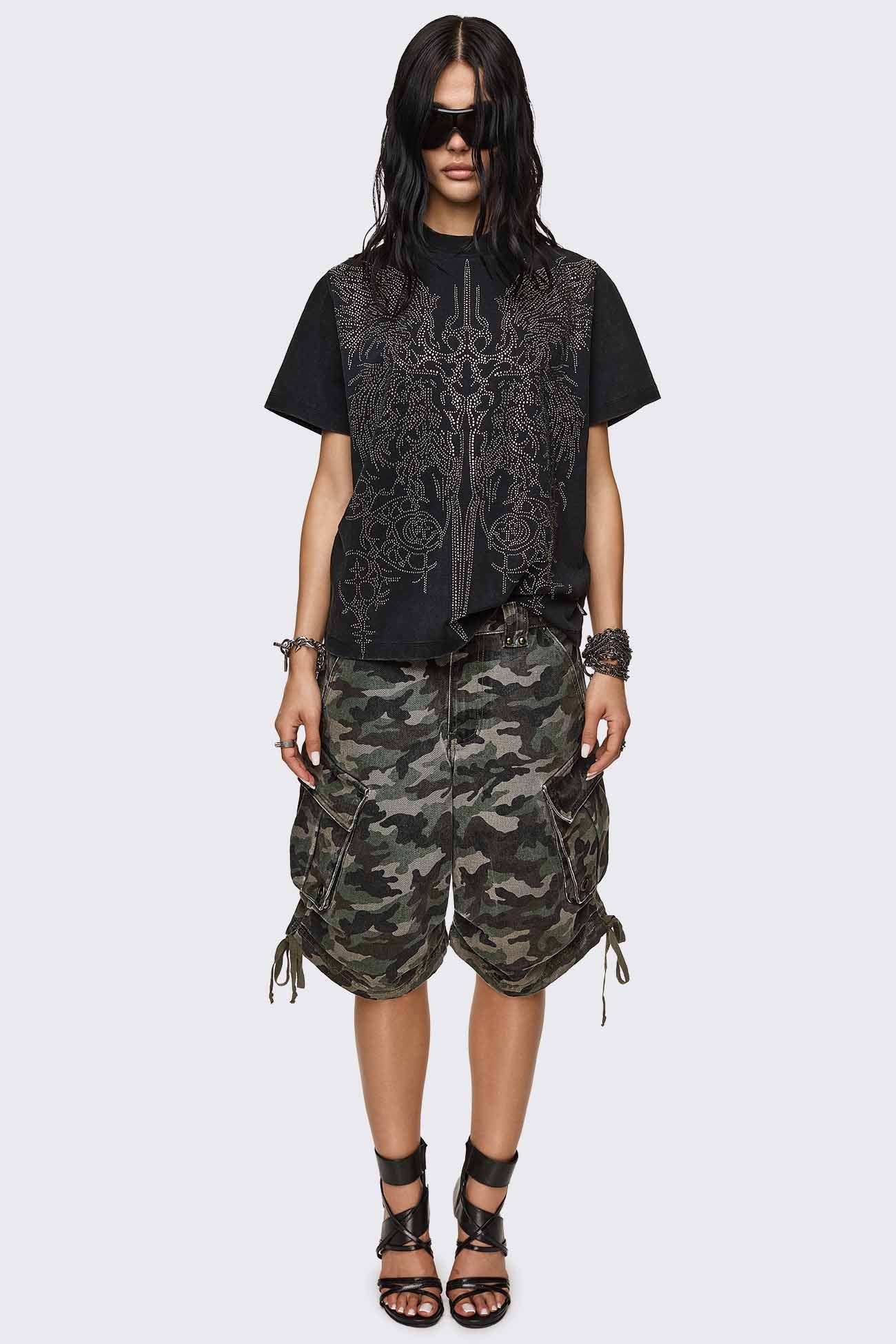 Minga London Elysium Sigil Rhinestone Graphic T-Shirt