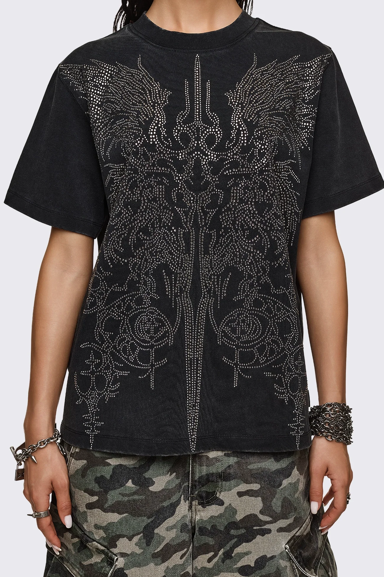 Minga London Elysium Sigil Rhinestone Graphic T-Shirt